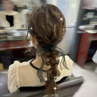 ヘアアレンジ OZ梅田♡ ゆはなブリーチのヘアスタイル
