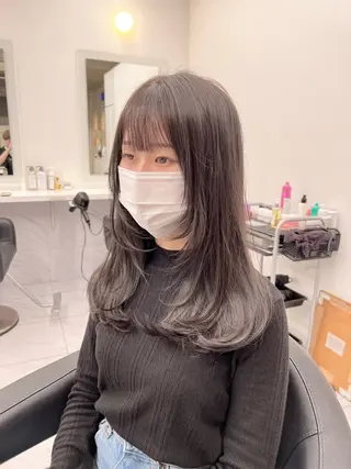 ロング カラー パーマ ヘアアレンジ メンズ 上品＆韓国風 🥀海心🥀のヘアスタイル