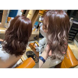 カラー 🩵盛れる顔周り/ 艶カラーemi🩵のヘアスタイル