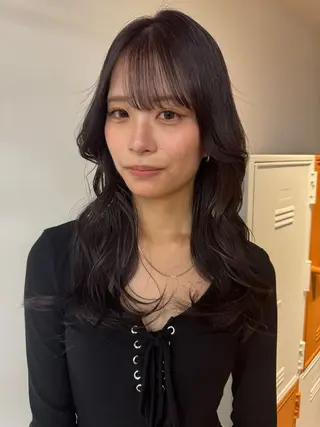 セミロング カラー 透明感/ミルクティ/ カラーリストセイゴのヘアスタイル