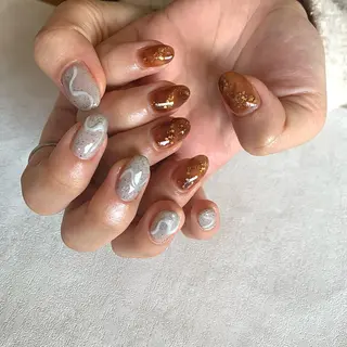 セミロング gypsophila 野村のネイルデザイン