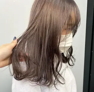 セミロング カラー ヘアアレンジ 福岡似合わせレイヤー /ウルフ/ハイトーンのヘアスタイル