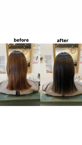 セミロング カラー 伊橋 沙里のヘアスタイル