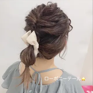 セミロング ヘアアレンジ ブリーチ🐰インナー ♡ハイライト♡綾🐰のヘアスタイル