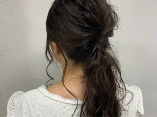 ヘアアレンジ 韓国ヘア✨グレージュ カラーasamiのヘアスタイル