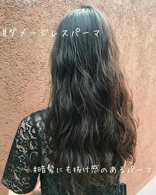 ロング カラー パーマ ヘアアレンジ 松田 亮葉のヘアスタイル