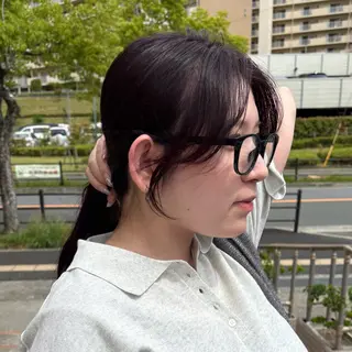 セミロング やまぐち もえかのヘアスタイル