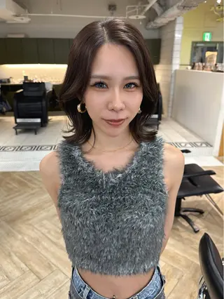 ミディアム ダブルカラーベージュ 新潟/万代/髙橋魁真のヘアスタイル