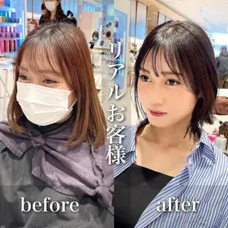 ショート カラー パーマ ヘアアレンジ レイヤーカット/ボブ /縮毛矯正✨大輝のヘアスタイル