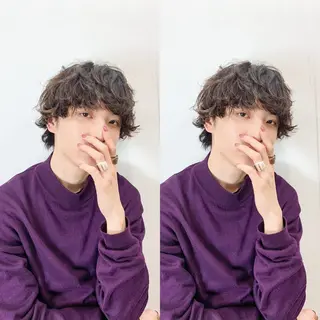 ショート カラー パーマ ヘアアレンジ メンズ メンズスタイル ly本厚木のヘアスタイル