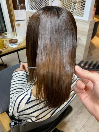 ミディアム 髪質改善 メンズパーマゆうひのヘアスタイル