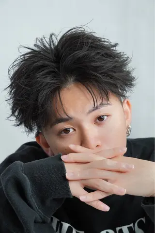 ショート そら/Ace栄 スパイキー/パーマのヘアスタイル