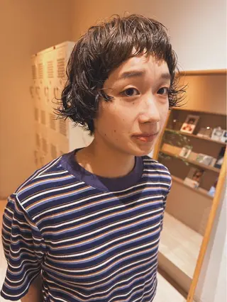 ショート パーマ ramphy 柴原 夢奈のヘアスタイル
