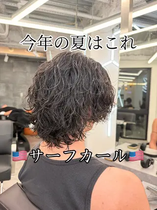 ミディアム パーマ メンズ 🇺🇸メンズ特化/ 四辻 凱斗🇺🇸のヘアスタイル