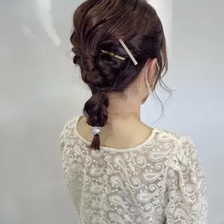 ミディアム 🦩クリーミーカラー アレンジ ナツキ🦩のヘアスタイル