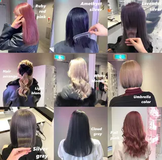 ミディアム カラー パーマ ヘアアレンジ メンズ キッズ ネイル マツエク・マツパ KANAMI 🌏のヘアスタイル