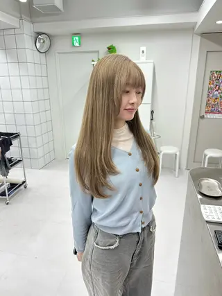 ロング カラー 颯人/三ノ宮/ 透明感/ブリーチのヘアスタイル