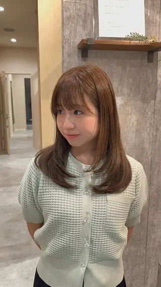ロング カラー ミディアムレイヤー ✂︎Reonのヘアスタイル