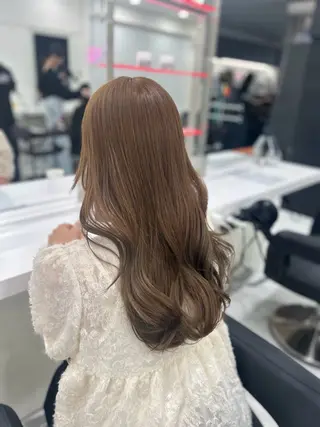 ロング ブリーチありorなし 暖色カラー🎀セナのヘアスタイル