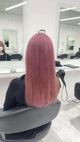 ロング カラー ウルフカット×ハイ トーン職人🤍ゆうひのヘアスタイル