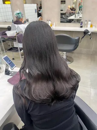 セミロング カラー パーマ ヘアアレンジ メンズ キッズ 韓国系🇰🇷🩶 艶暗髪/MEIのヘアスタイル