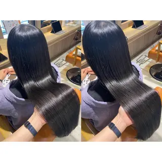 カラー 🩵盛れる顔周り/ 艶カラーemi🩵のヘアスタイル