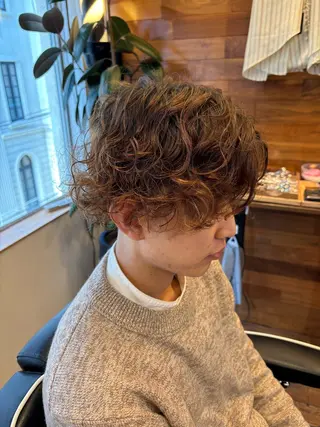 ショート パーマ メンズ 三宮メンズカット ヨシイッキのヘアスタイル