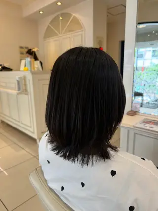 ミディアム ツヤ重視 ワンカラー🫧Mioのヘアスタイル