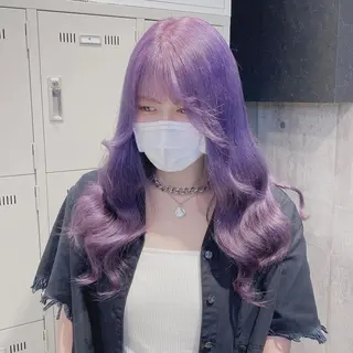 ロング カラー ヘアアレンジ メンズ キッズ マツエク・マツパ ブリーチの髪様 MASATOのヘアスタイル