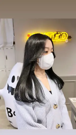 ロング カラー パーマ ヘアアレンジ メンズ 上品＆韓国風 🥀海心🥀のヘアスタイル