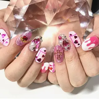 ネイル 渋谷／チップ長さ出し 👑アプレgel-xのネイルデザイン
