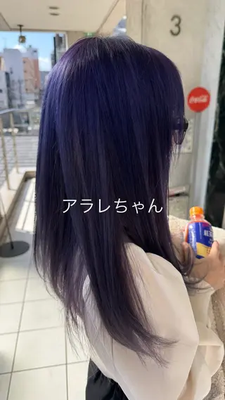 セミロング カラー 椎葉 祐也のヘアスタイル