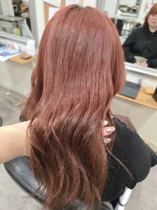 カラー セミロング 暖色🍎透明感カラー 🩵小林かりんのヘアスタイル