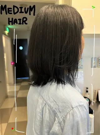 セミロング 五十嵐 未悠のヘアスタイル