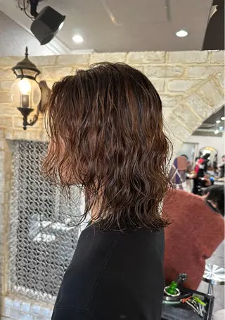 ミディアム パーマ メンズ 🌿ガクト 🌿艶髪透明感のヘアスタイル