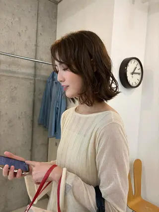ミディアム カラー eri kinjoのヘアスタイル