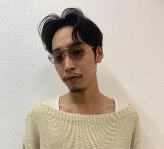 ショート メンズ メンズ専門ブリー チカラー⚡️リュウジのヘアスタイル