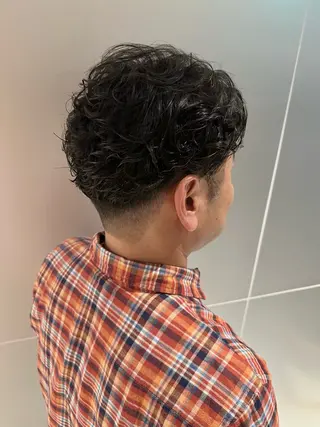 ミディアム パーマ メンズ 🔥メンズ特化 /パーマ&カット🌀のヘアスタイル