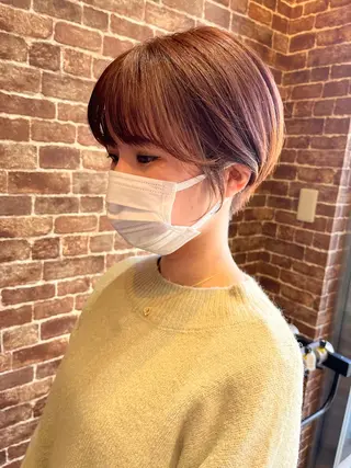 ショート カラー パーマ ヘアアレンジ メンズ キッズ ネイル マツエク・マツパ アイブロウ 久木原 ゆりのヘアスタイル