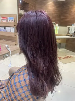 セミロング カラー ヘアアレンジ 韓国ヘアメイク🎀/ 縮毛矯正✨山本媛香のヘアスタイル