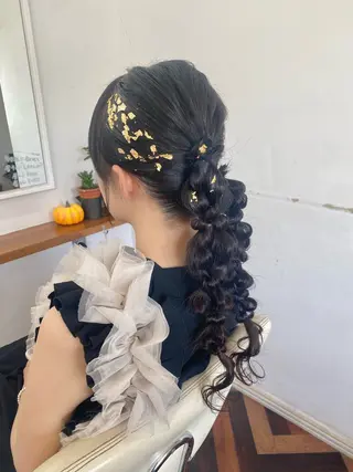 ロング ヘアアレンジ Kazaoka Saraのヘアスタイル