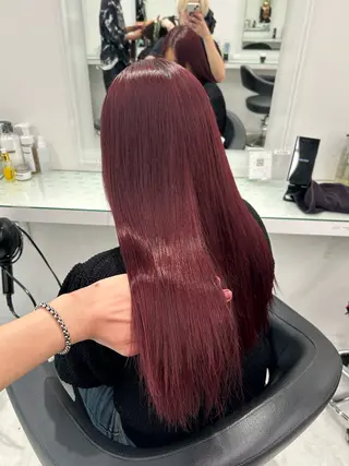 セミロング カラー レイヤー×透明感カラ ー🕊AZUSAのヘアスタイル
