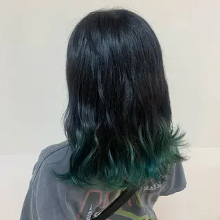 セミロング ハイトーン🌈韓国風 🇰🇷りこぴん🎀のヘアスタイル