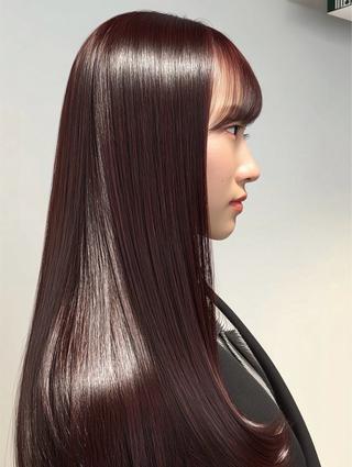 ロング 絶対綺麗な暖色カラー 🎯あります✨増渕✨のヘアスタイル