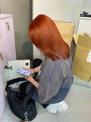 セミロング カラー 前橋 姫奈のヘアスタイル