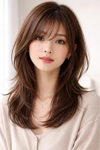 ロング 大前 吏央のヘアスタイル