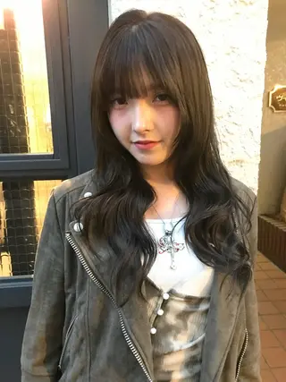 ミディアム カラー 赤み消しカラー/ ミントカラー/トモキのヘアスタイル