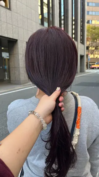 カラー こまつばらみお/レイ ヤー/ダブルカラーのヘアスタイル