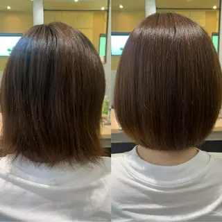ショート パーマ hubhair レイヤー/透明感のヘアスタイル