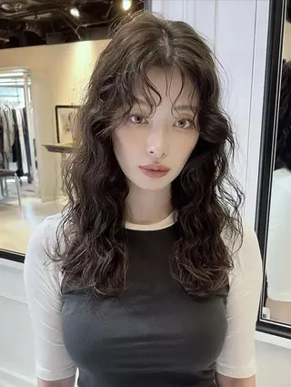 カラー パーマ パーマ特化✨/肥後 有紗のヘアスタイル